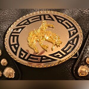 Belt Buckle Western/ Native American Style Print Saddle Bronc Rider Buckle